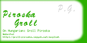 piroska groll business card